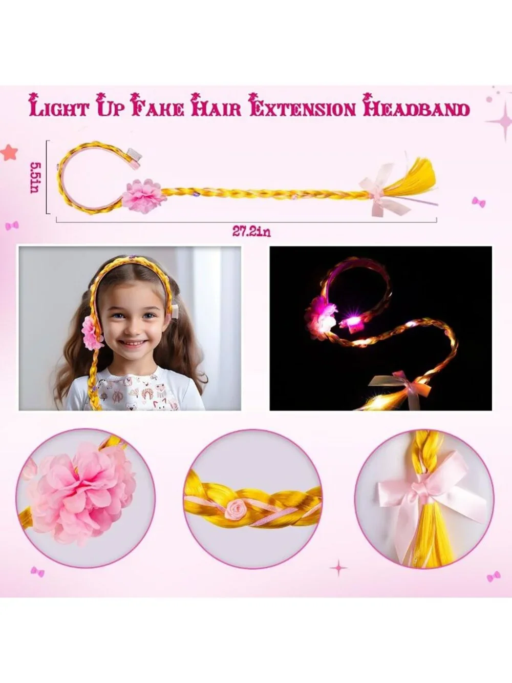 Red Light Up Princess Dress Costume for Girls 3-10 Halloween Birthday Party